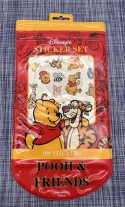 Vintage 1990s Disney Sticker Set Winnie The Pooh And Friends 100 Stickers NEW - Picture 1 of 4