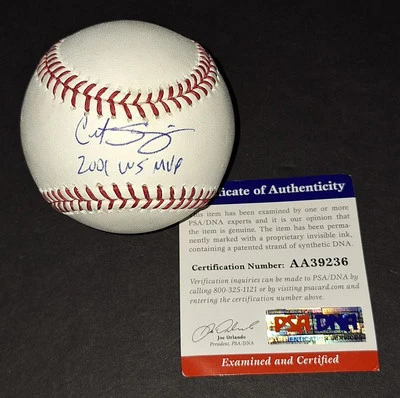 Curt Schilling Signed Autographed baseball AZ Diamondbacks "2001 WS MVP" PSA/DNA - Image 1 of 4