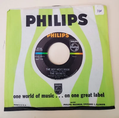 Secrets THE BOY NEXT DOOR/LEARNIN' TO FORGOT (POP 45) #40146 PLAYS VG++ - Image 1 of 4