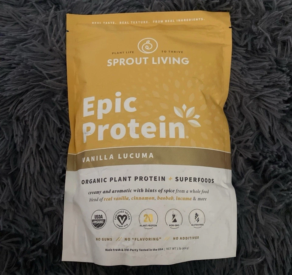 Sprout Living, Proteína Épica, Proteína Vegetal Orgánica + Superalimentos, Vainilla 01/27 Foto 1 de 1