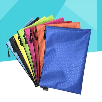  Canvas File Bag Ball Pattern Durable Zipper Document Bag Waterproof Paper File - Image 1 of 4