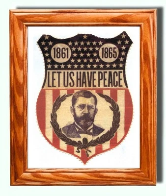 Posguerra Civil, Presidente Ulysses S. Grant Campaña Bandera / Bandera de 1868 - Imagen 1 de 4