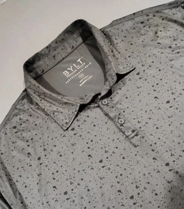 Bylt Polo Premium Basic Drop Cut Performance Mens XXL Grey Activewear Stretch - Picture 1 of 9