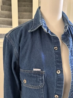 Vintage Carhartt Denim Shirt Mens Large Regular  Blue Button Up  - Image 1 of 4