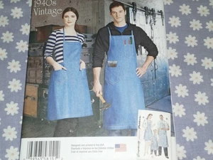 SIMPLICITY 8151 MISSES & MEN'S FULL APRONS PATTERN-UNCUT-ALL SIZES - Picture 1 of 3
