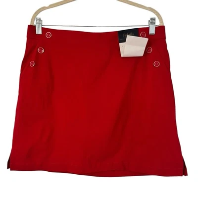 Rafaella Ruby Red Comfort Stretchy Skort Women’s Size Large NWT Preppy Old Money - Image 1 of 4