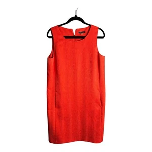 Tommy Hilfiger Orange Sleeveless Sheath Dress Pocket Detail Size 12 - Picture 1 of 8