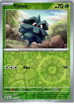 Pineco - Common - SV05: Temporal Forces - 002/162 - NM - Reverse Holo - Image 1 of 2