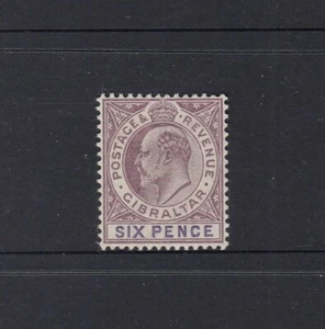 GIBRALTAR: 1903 KEVII 6d Dull Purple & Violet SG 50 £42, MLH. - Picture 1 of 2