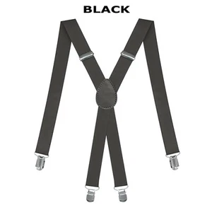 Men X-Shape Suspenders Elastic Strap Brace 3 Clips Adjustable Pants Brace TBN US - Picture 1 of 12