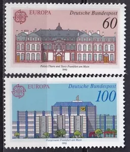 Alemania 1990 Yvert 1293/94 Europa CEPT Arquitectura Estampillada sin montar o nunca montada en muy buen estado - Imagen 1 de 1