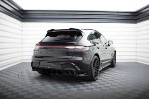Difusor de aletas de aproximación trasera para Porsche Macan GTS Mk1 FL 2 negro brillante - Imagen 1 de 7