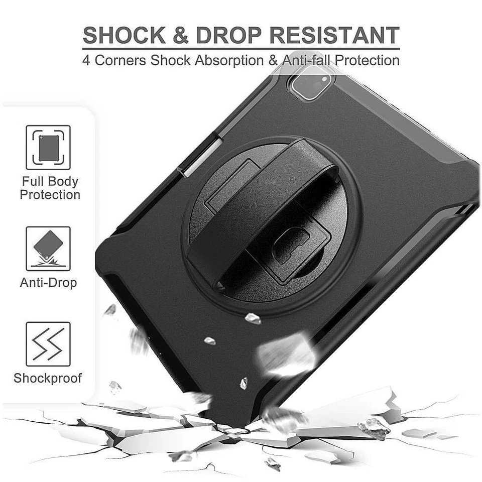 SaharaCase Protection Hand Strap Series iPad Case for Apple iPad Pro 12.9" Black