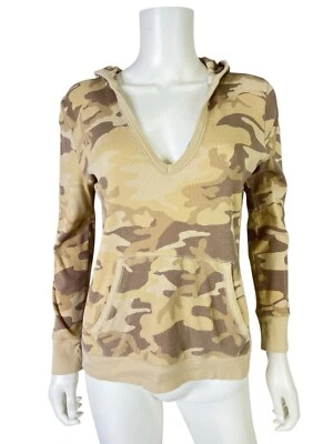 Sudadera con capucha Pullover Lauren Ralph Active para mujer color tostado camuflaje tejido gofre talla M Foto 1 de 4