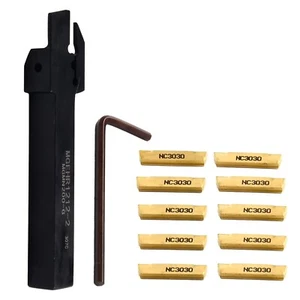 MGEHR1212-2 12x12mm Lathe Cutter Grooving Tool Holder With 10x MGMN200 Inserts - Picture 1 of 15