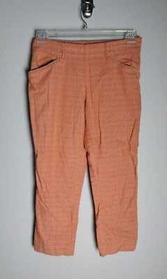 Cartonnier Anthropologie Orange Coral Striped Charlie Trouser Ankle Pants 4 - Image 1 of 3