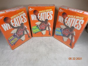 Michael Jordan Chicago Bulls Wheaties unopened 3 box Poster set VINTAGE ORIGINAL - Picture 1 of 4