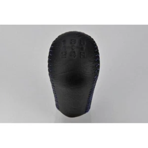 JDM OEM Mitsubishi Leather shift knob 5MT Blue Stitch EVO 5 6 Lancer Evolution - Picture 1 of 9
