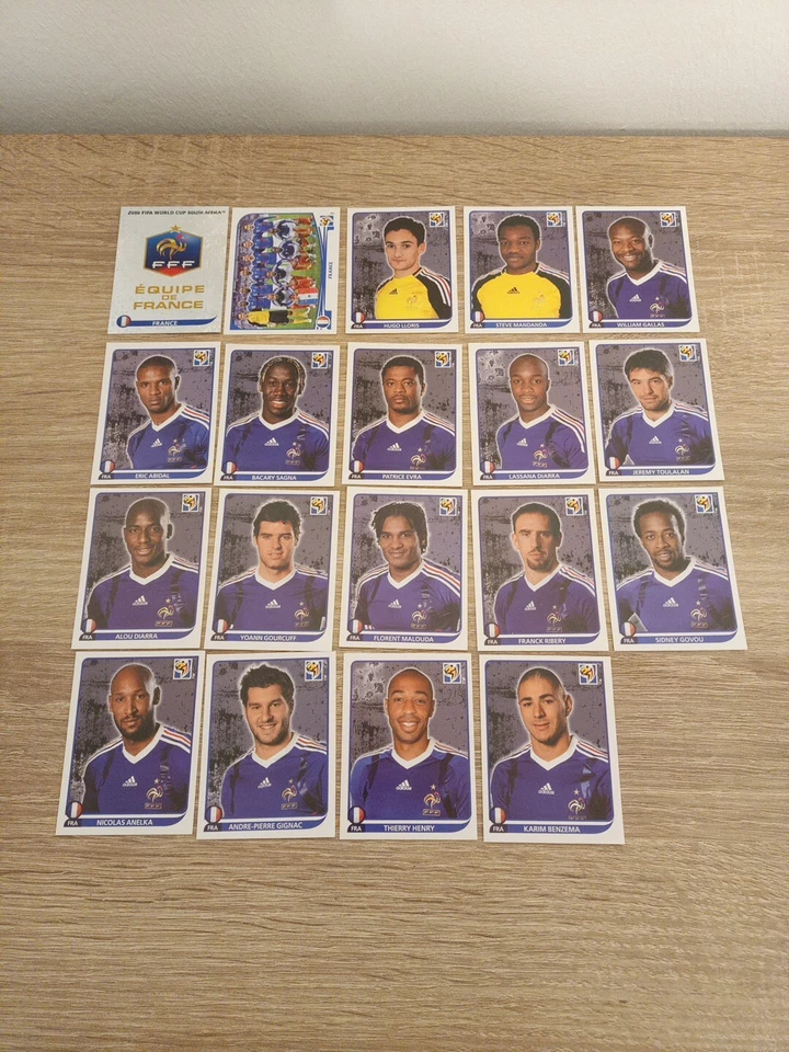 EQUIPO FRANCIA SET COMPLETO FRANCIA SUDAFRICA 2010 SET COMPLETO 19 CROMOS   - Imagen 1 de 1