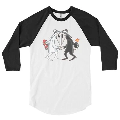 Camiseta Spy Vs Spy Camiseta De Colección Años 80 Camiseta Cómic Camisa Retro Loca Béisbol Raglán Foto 1 de 4