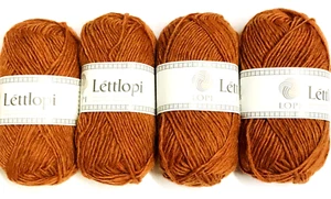 APRICOT 4 50g Skeins 436yd Istex LÉTTLOPI Pure Icelandic Wool Spun Sgl Aran Yarn - Picture 1 of 11