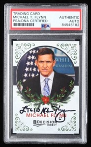 Michael Flynn Signed 2020 Decision Direct Holiday Edition #32 Inscribed LTG PSA