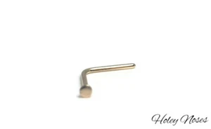 9ct Yellow Gold Flat disc petite Nose Stud Pin Ring body jewellery appx 1.2mm - Picture 1 of 8