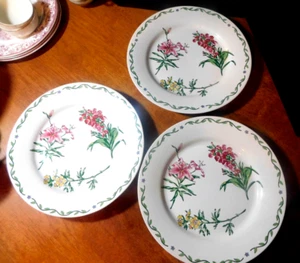 3 International Tableworks TERRACE BLOSSOMS 12 1/4" Chop Plates/Round Platters - Picture 1 of 7