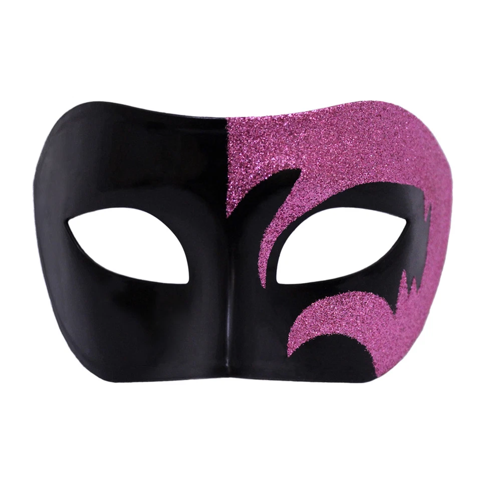 Máscara de Mascarada Veneciana Rosa Mística Brillo y Negro ~ MARDI GRAS BODA PROM Foto 1 de 3