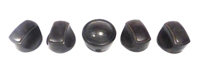 vintage  RCA  T8-14 TOMBSTONE:   Set of 5 BAKELITE KNOBS - CENTER KNOB IS "GLOBE - Image 1 of 4