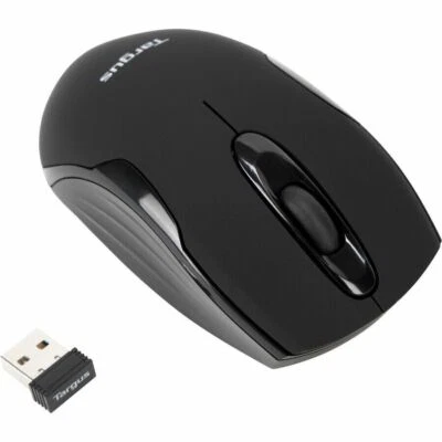 Targus AMW575TT Wireless 3 Button Mouse RF USB 1600 dpi w Scroll Wheet BLACK - Image 1 of 4