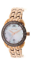 LeVian watch featuring Chocolate Diamonds in Gold Stainless Steel Strap