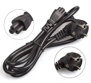 Câble d'alimentation secteur pour ordinateur portable UKDJ C5 2,5A classe 1 CEE7/7 EURO feuille trèfle Schuko 2M - Photo 1/3