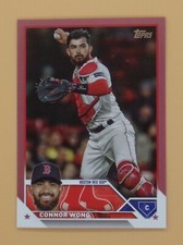 2023 Topps Update Connor Wong 04/50 Mother's Day Pink #US232 Boston Red Sox