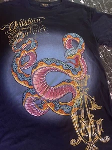 christian audigier Mens Snake T Shirt Sz Small - Picture 1 of 5
