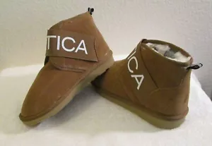 NWT Nautica Swedes Logo Kids Faux Fur Lined Ankle Winter Boots 3 Tan MSRP$50 - Picture 1 of 4