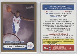 2004-05 Topps Bazooka Gold Lionel Chalmers #194 Rookie RC