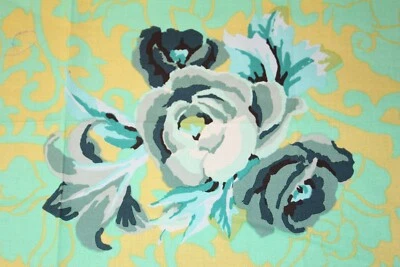 KAFFE FASSETT BROCADO FLOR VERDIGRIS cuarto de grasa GP68 edición original Foto 1 de 2