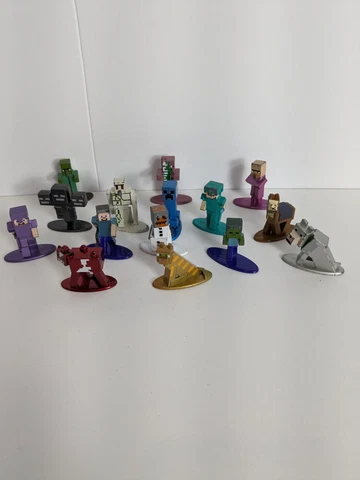 Lot Of 15 Jada Minecraft 1.65" Die-cast Metal Collectible Figurine Cover
