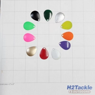 H2 TACKLE AND OUTDOORS #3 Colorado Blades Painted for Walleye Rigs Worm Harness Choose Color 12 Count