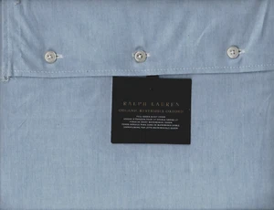 Ralph Lauren Bio Wende Oxford Blau Bettdecke Full/Queen Bezug NEU - Bild 1 von 5