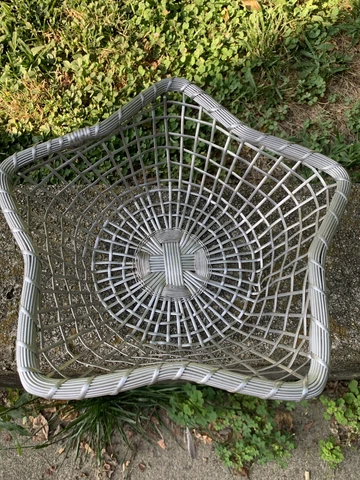 Vintage Aluminum Woven Metal~Star Design Basket~Christmas~India~Excellent~Boho Cover