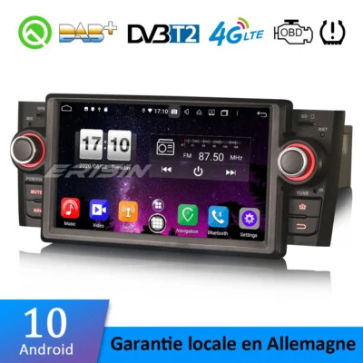 64+4GB DAB+ Android 10 Autoradio GPS For Fiat Punto Linea WiFi CarPlay DSP OBD2 - Immagine 1 di 4