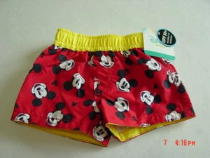Infant Toddler Boys Mickey Mouse Swim Trunks - Picture 1 of 4
