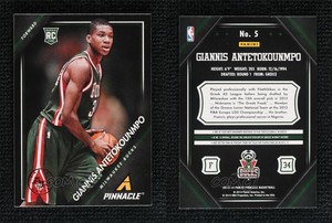 2013-14 Panini Pinnacle Red Artist Proof Giannis Antetokounmpo #5 Rookie RC