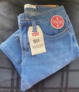 NEW NWT • Levi’s Boy's 511 Slim Fit Stretch Denim Jean Size 10 • 25 X25 - Picture 1 of 7