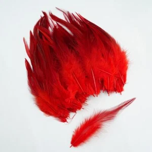 100Pcs 27color Dyed Rooster Feathers 5-6" for DIY Craft Wedding Festival Costume - Picture 1 of 36