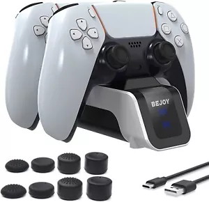 PS5 Charging Station, Dual Type-C Controller Charger with Analog Stick (8PCS) - Picture 1 of 7