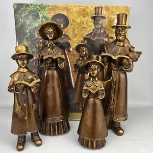 Kirkland’s Caroler Family Bronze Look Victorian Figures - Picture 1 of 7