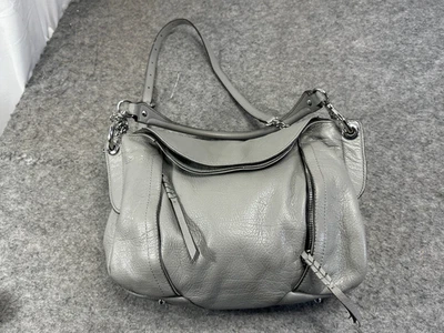Bolso para mujer orYANY Danielle italiano de cuero gris granulado Foto 1 de 4